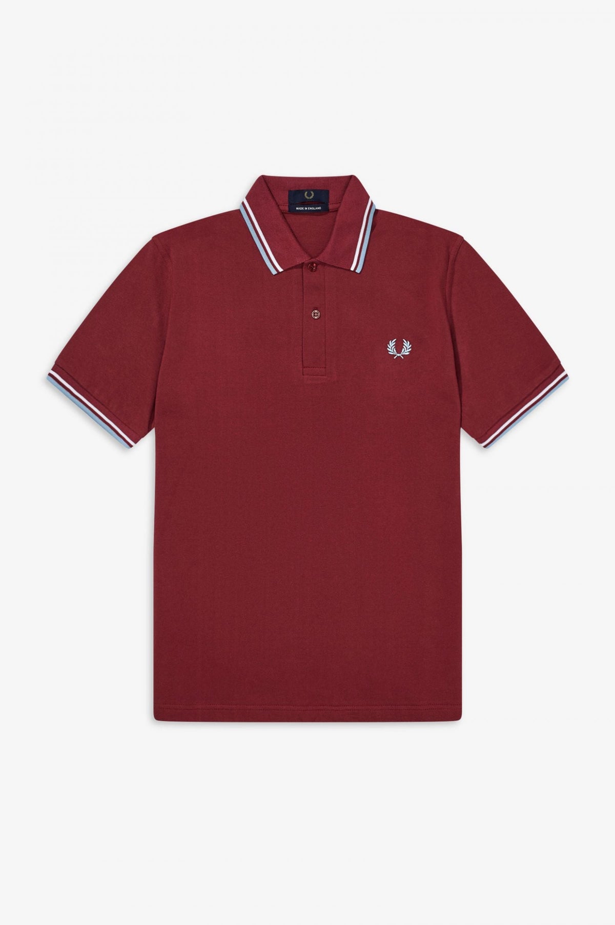 Fred Perry Reissues Original Twin Tipped Polo Maroon White Ice