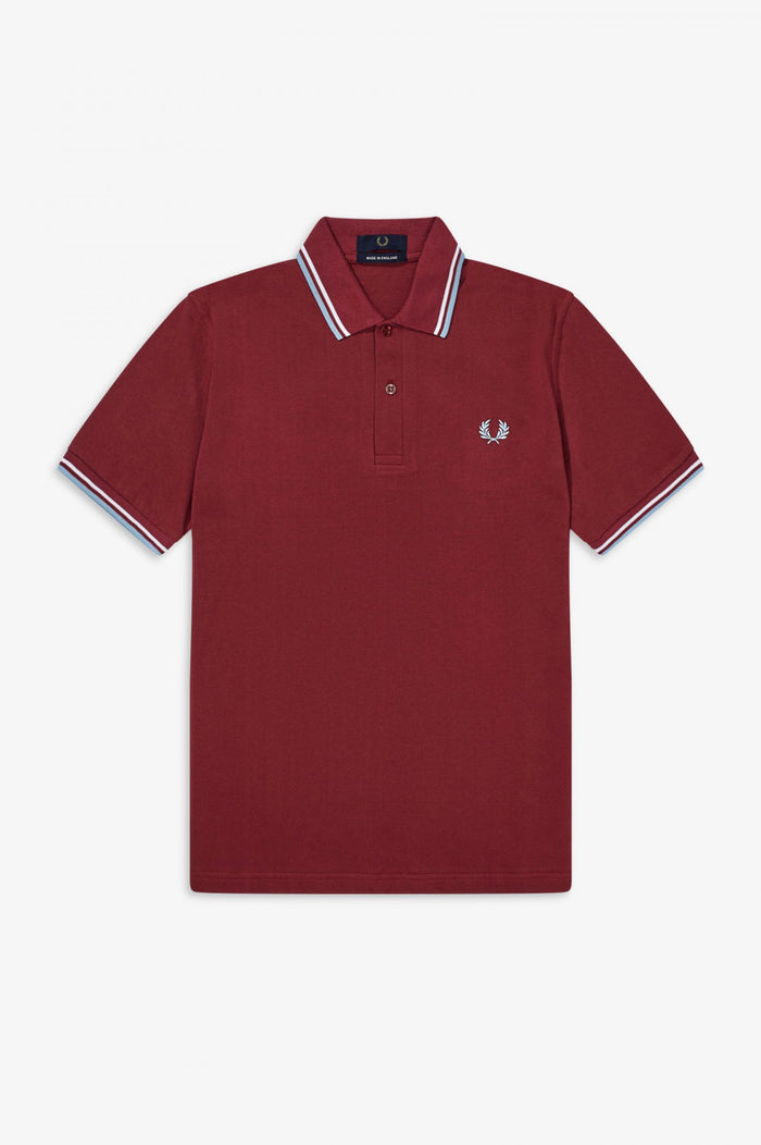 Fred Perry Reissues Original Twin Tipped Polo Maroon White Ice