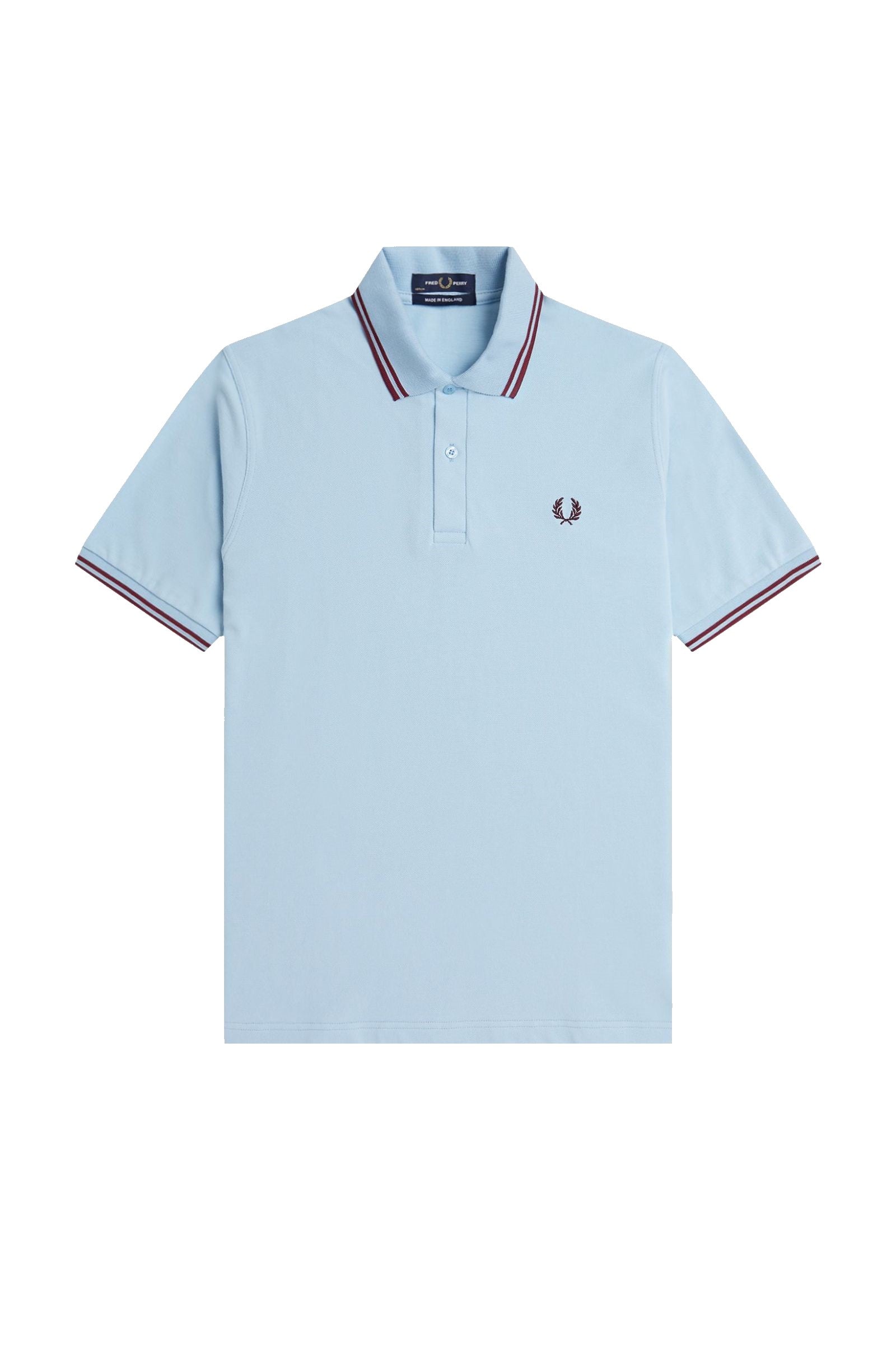 Fred Perry Reissues Original Twin Tipped Polo Mineral Blue / Maroon / Maroon