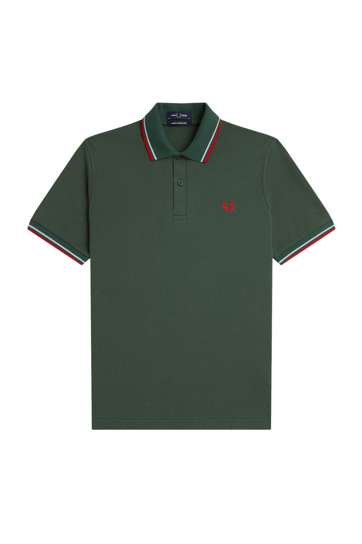 Fred Perry Reissues Original Twin Tipped Polo Tartan Green / Ice / Red