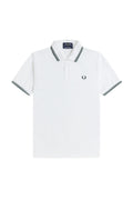 Fred Perry Reissues Original Twin Tipped Polo White / Tartan Green / Tartan Green
