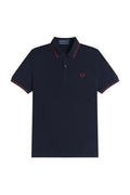 Fred Perry Reissues Original Twin Tipped Polo Navy / Oxblood