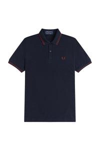 Fred Perry Reissues Original Twin Tipped Polo Navy / Oxblood