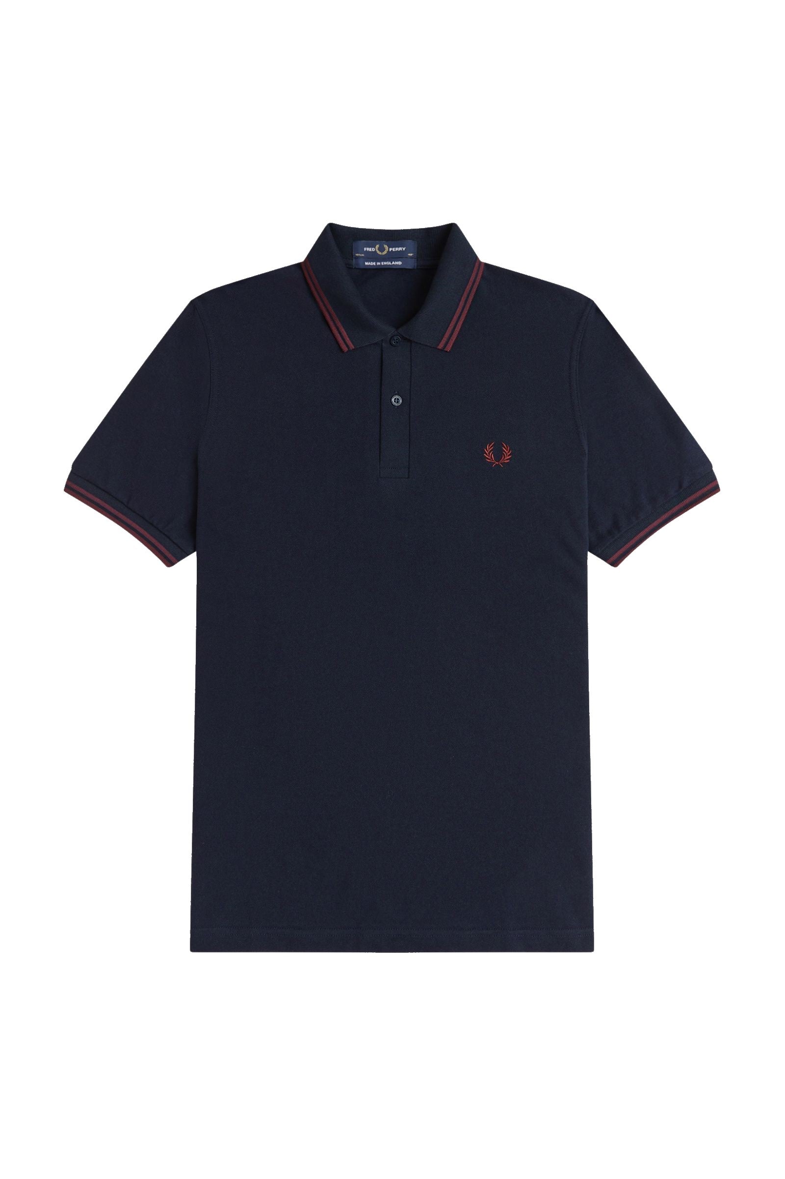 Fred Perry Reissues Original Twin Tipped Polo Navy / Oxblood