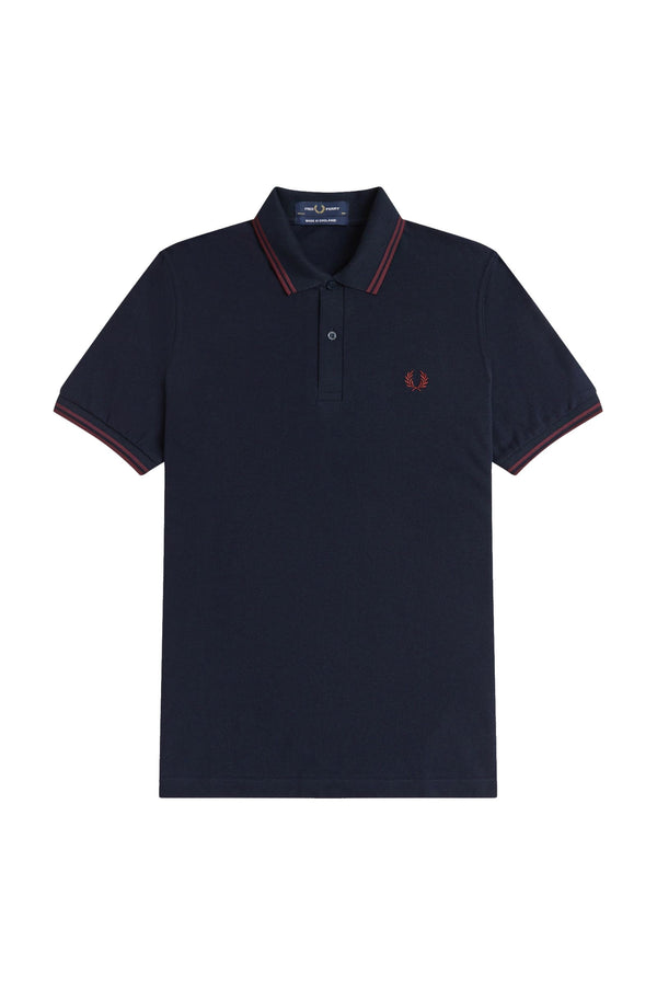 Fred Perry Reissues Original Twin Tipped Polo Navy / Oxblood