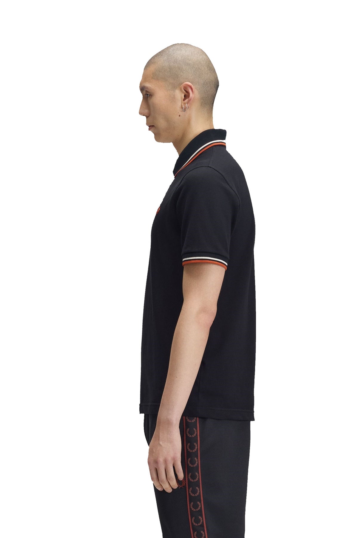 Fred Perry Reissues Original Twin Tipped Polo Black / Tramline White / Summer Clay