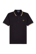 Fred Perry Reissues Original Twin Tipped Polo Black / Pastel Blue / Riyadh Gold