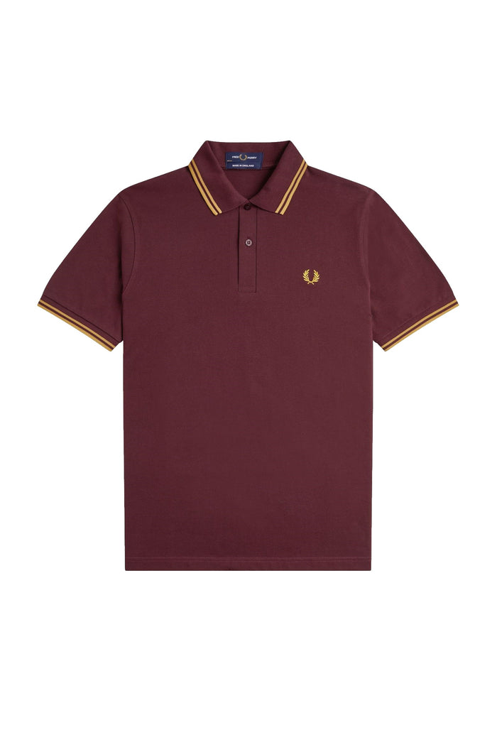 Fred Perry Reissues Original Twin Tipped Polo Oxblood / Honeycmb / Honeycomb