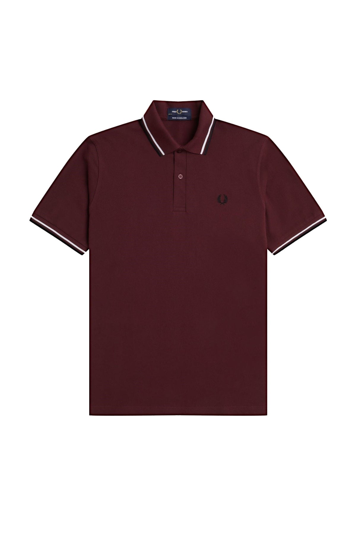 Fred Perry Reissues Original Twin Tipped Polo Oxblood / White / Black