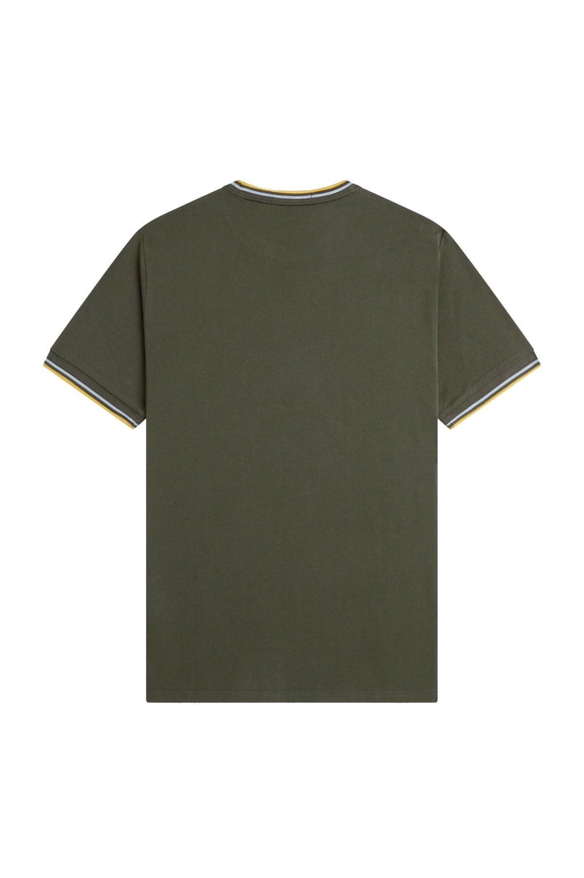 Fred Perry Twin Tipped T-Shirt Hunting Green / Light Ice / Lemon Barley