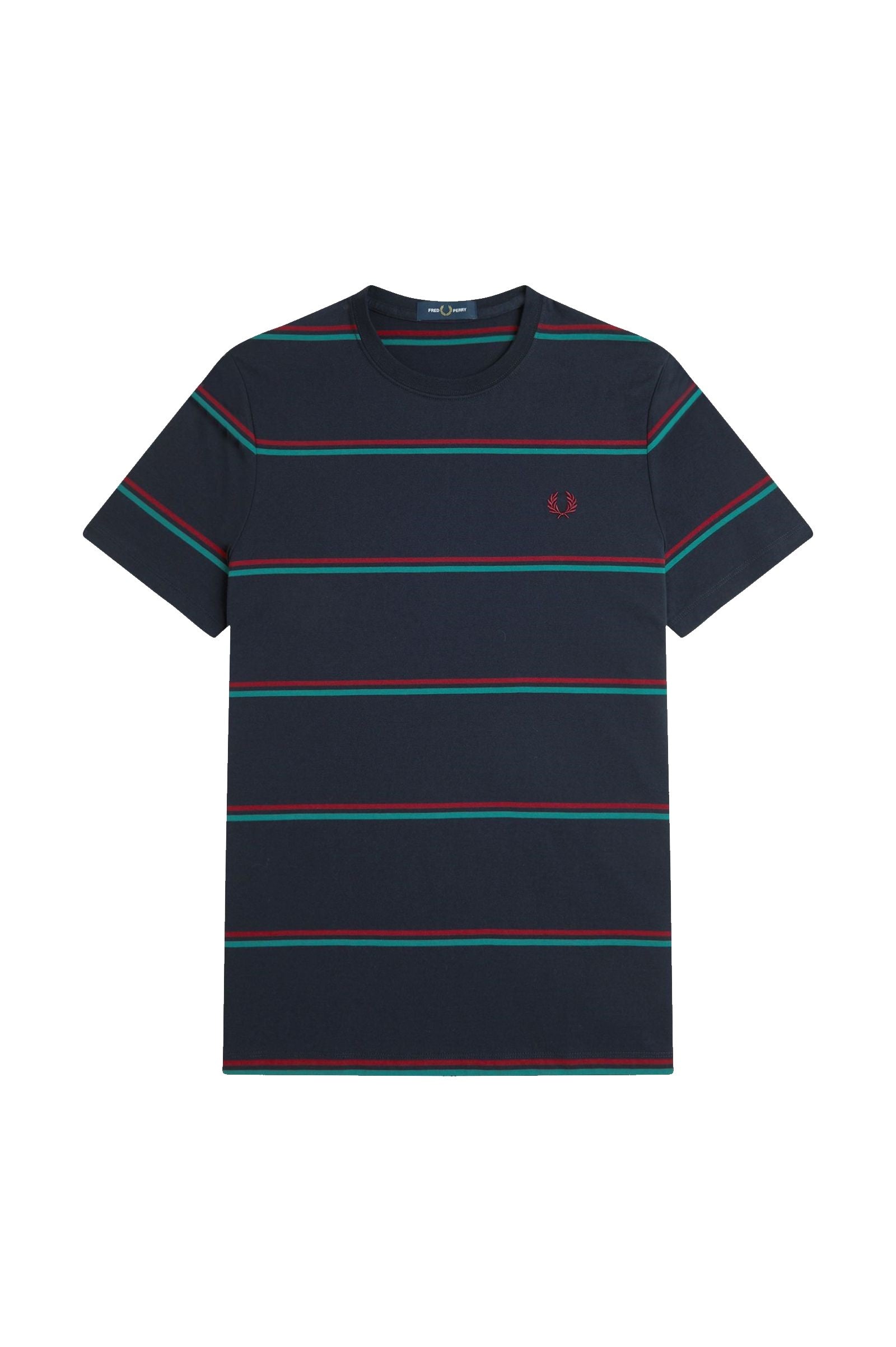 Fred Perry Fine Stripe T-Shirt Navy