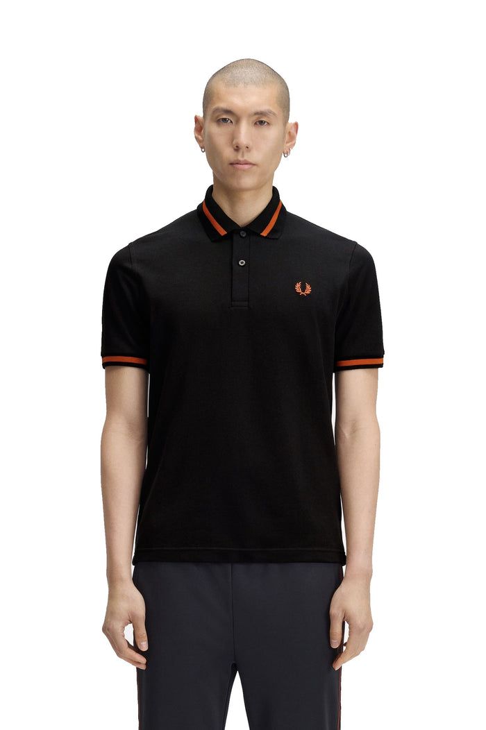 Fred Perry Reissues Original Single Tipped M2 Polo Black / Summer Clay