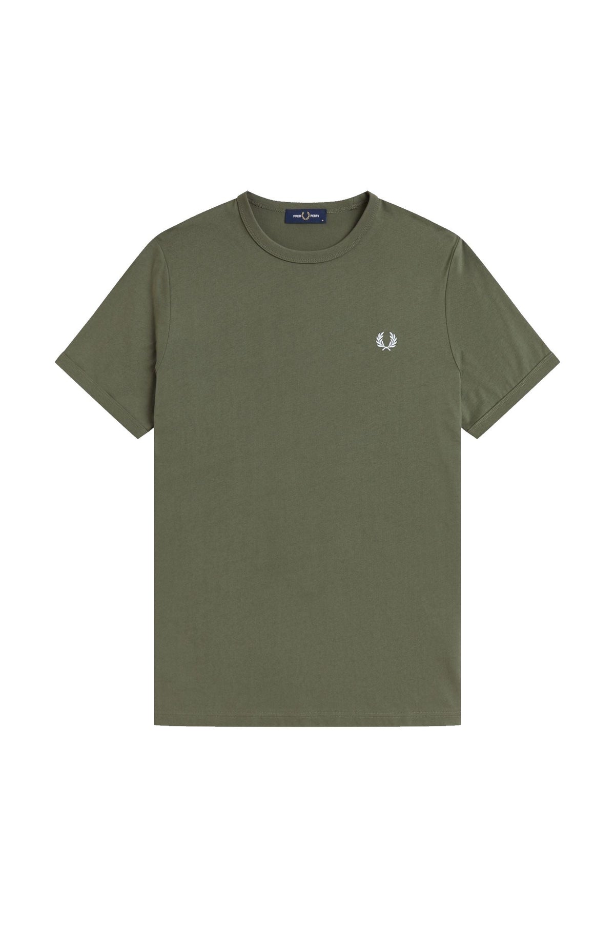 Fred Perry Ringer T-Shirt Laurel Wreath Green