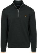 Fred Perry Sudadera Media Cremallera Night Green