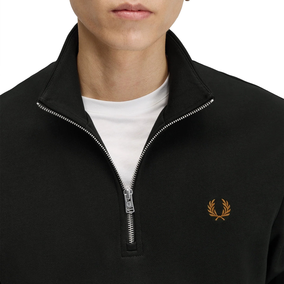 Fred Perry Sudadera Media Cremallera Night Green