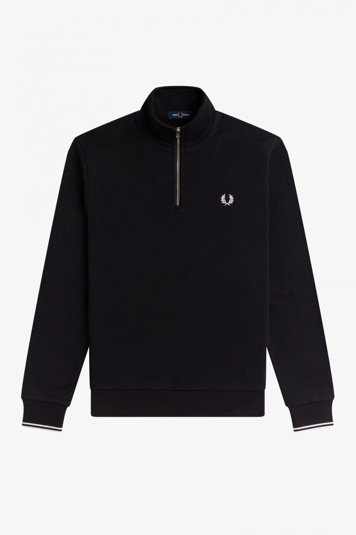 Fred Perry Half Zip Sweatshirt Black