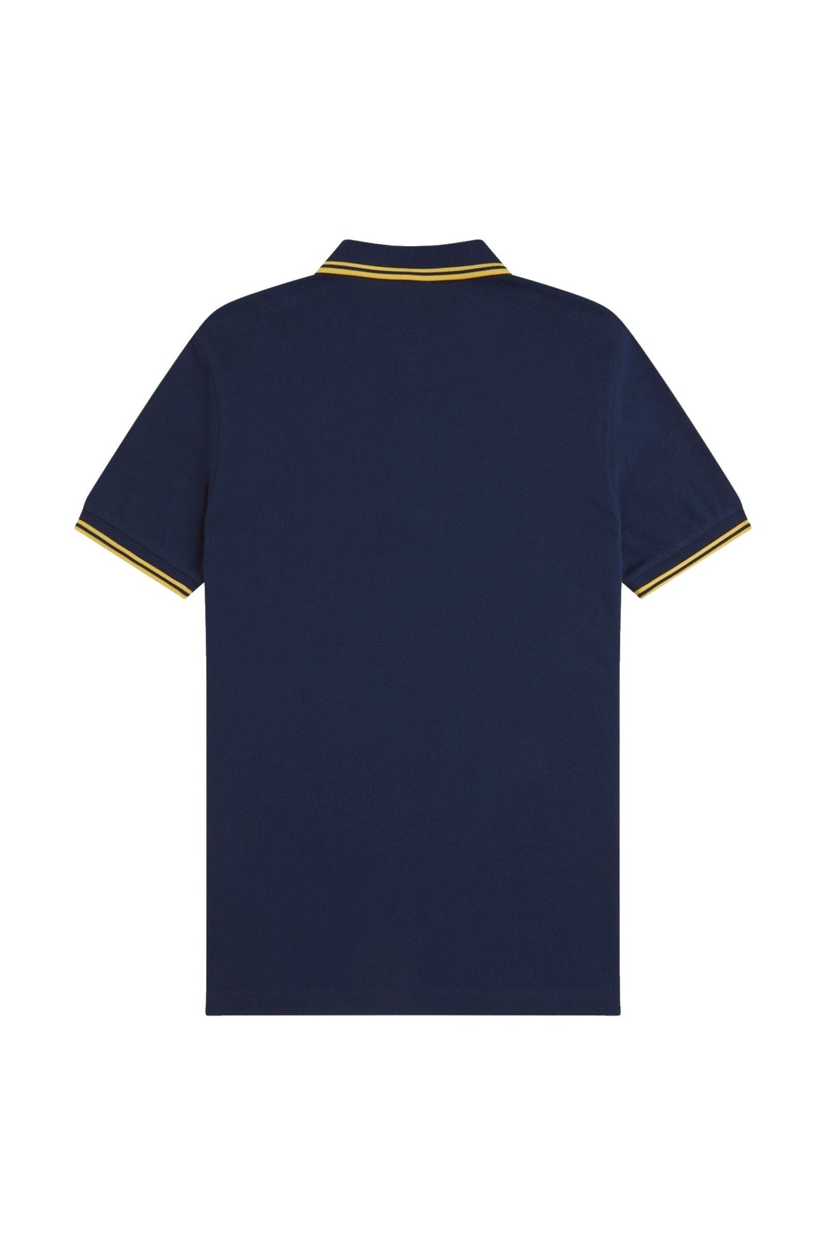 Fred Perry Slim Fit Twin Tipped Polo Tennis Blue / Lemon Barley / Lemon Barley
