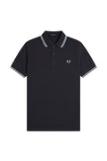 Fred Perry Slim Fit Twin Tipped Polo Anchor Grey / Ecru / Ball Boy Blue