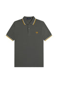 Fred Perry Slim Fit Twin Tipped Polo Field Green / Ecru / Golden