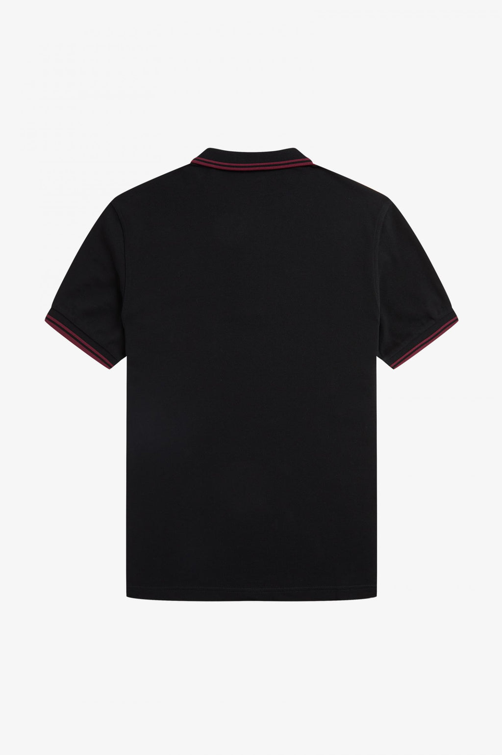Fred Perry Slim Fit Twin Tipped Polo Black / Burnt Red / Burnt Red