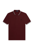 Fred Perry Slim Fit Twin Tipped Polo Oxblood / Crudo / Black