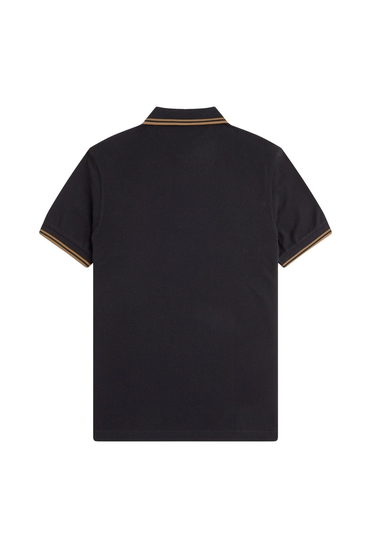 Fred Perry Slim Fit Twin Tipped Polo Black / Shaded Stone / Shaded Stone