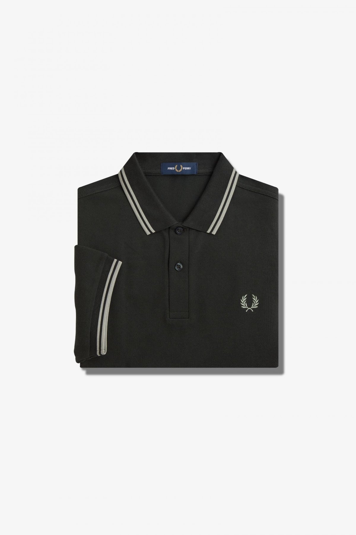 Fred Perry Slim Fit Twin Tipped Polo Night Green / Seagrass / Seagrass