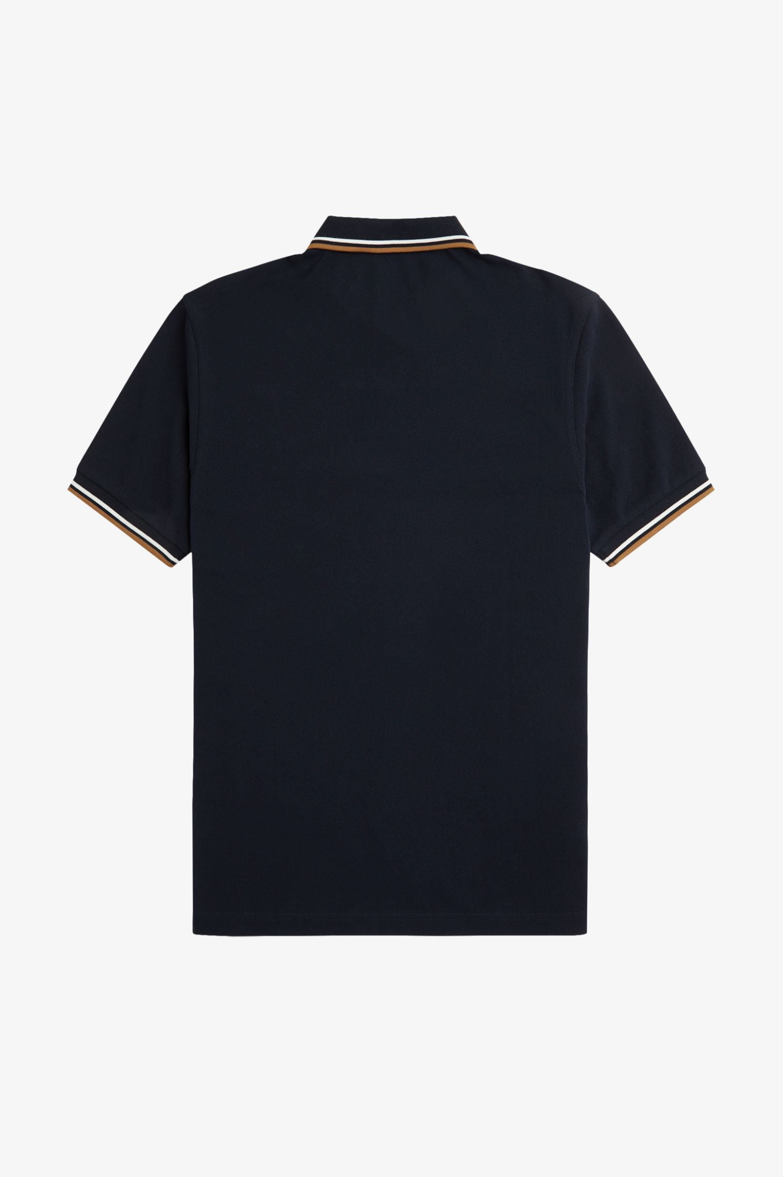 Fred Perry Slim Fit Twin Tipped Polo Navy / Snow White / Shaded Stone