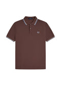 Fred Perry Slim Fit Twin Tipped Polo Carrington Brick / Ecru / Light Smoke