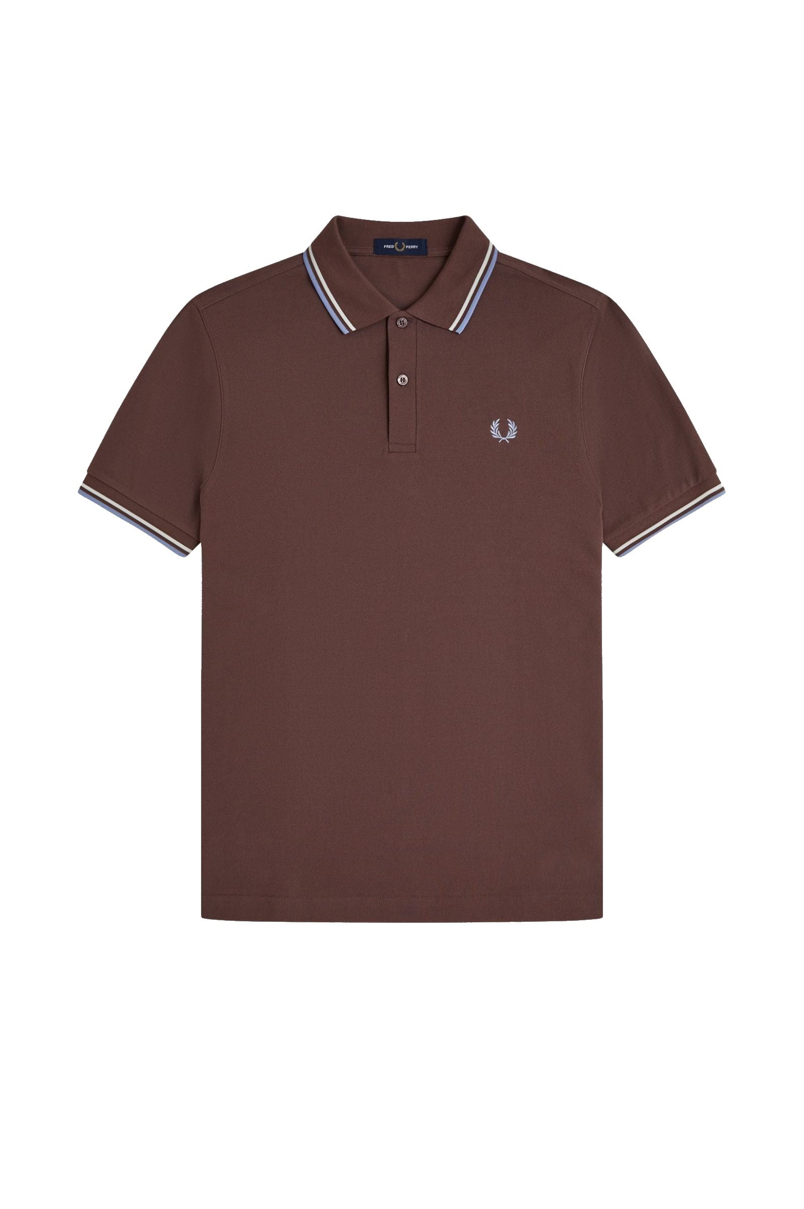 Fred Perry Slim Fit Twin Tipped Polo Carrington Brick / Ecru / Light Smoke