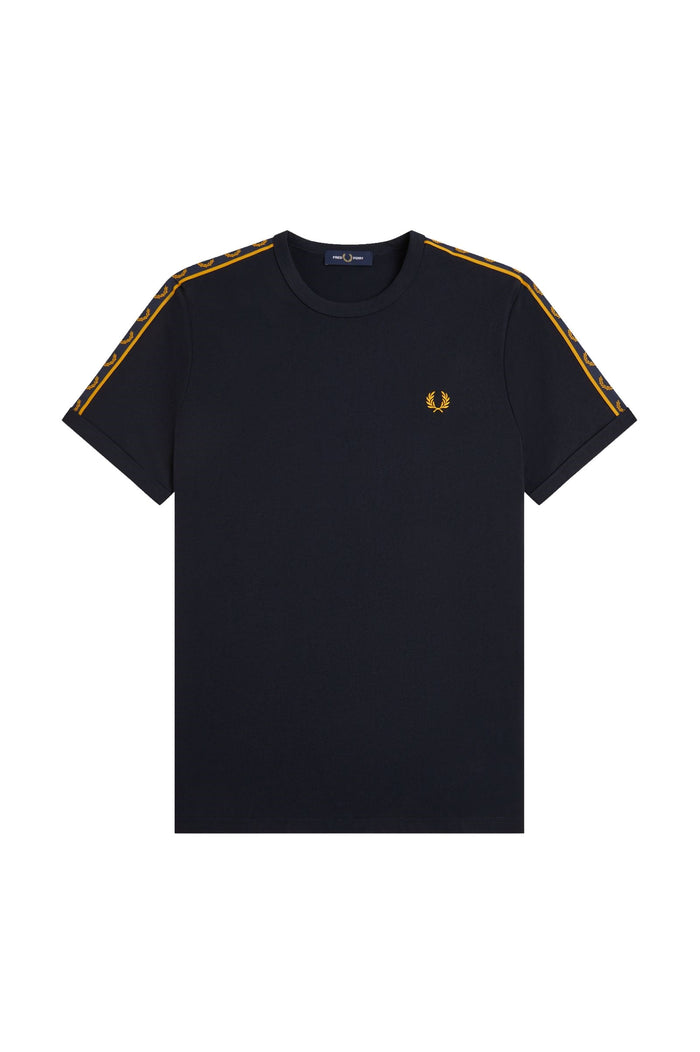 Fred Perry Contrast Tape Ringer T-Shirt Navy