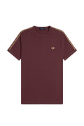 Fred Perry Contrast Tape Ringer T-Shirt Oxblood / Champagne
