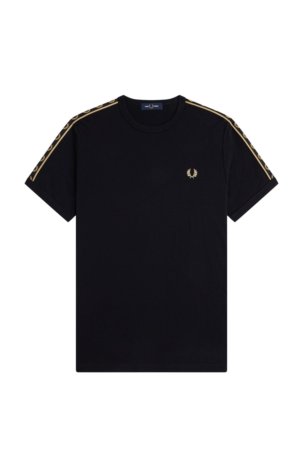 Fred Perry Contrast Tape Ringer T-Shirt Black / Champagne