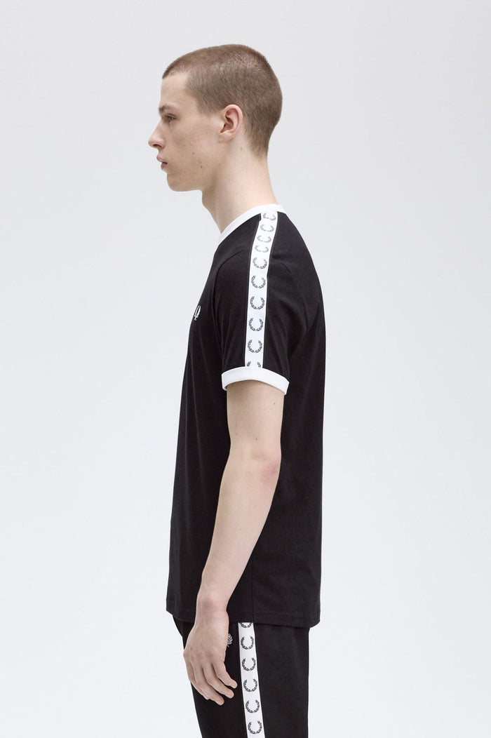 Fred Perry Taped Ringer T-Shirt M4620 Black