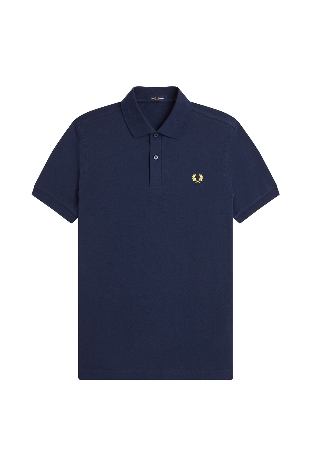 Fred Perry Slim Fit Plain Polo Tennis Blue / Lemon Barley