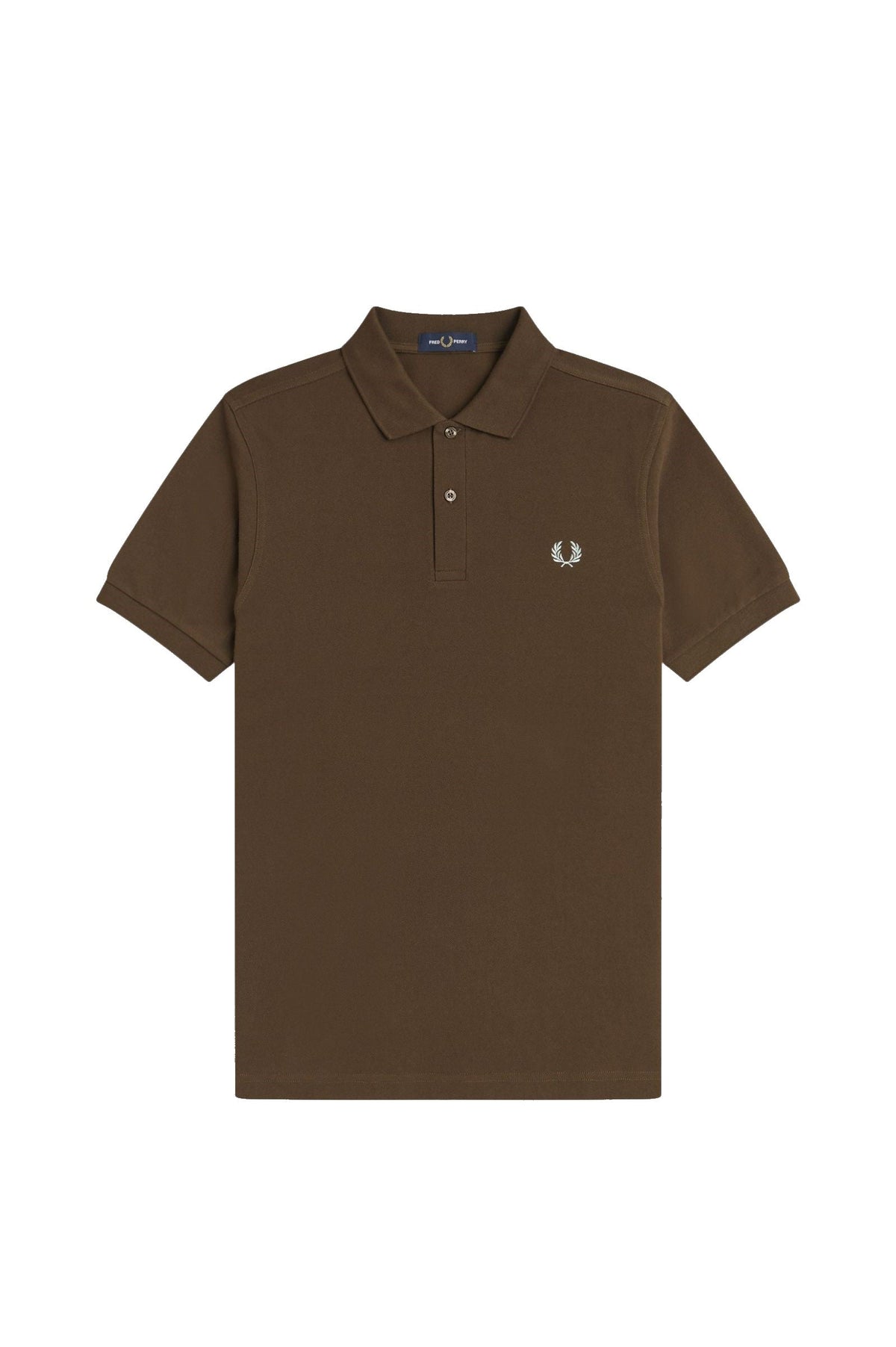 Fred Perry Slim Fit Plain Polo Burnt Tobacco / Stockport Blue