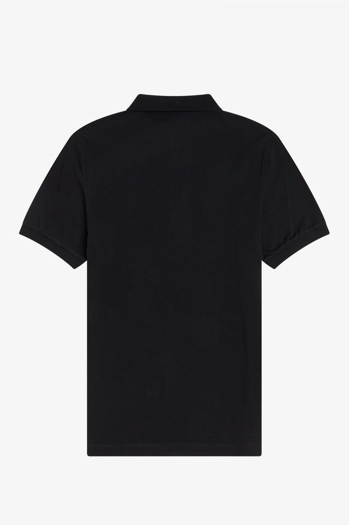 Fred Perry Slim Fit Plain Polo Black Chrome