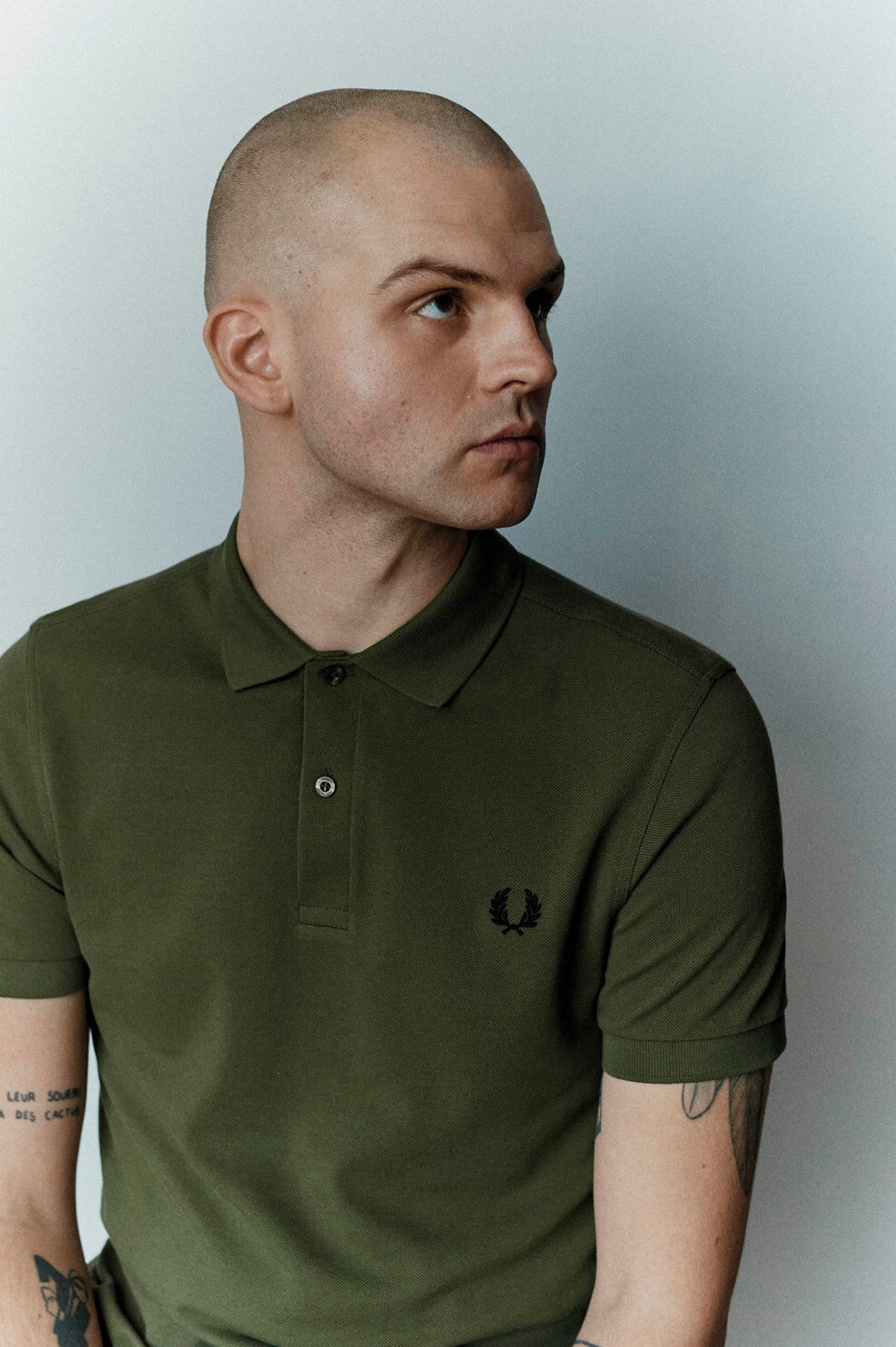 Fred Perry Slim Fit Plain Polo Uniform Green / Black