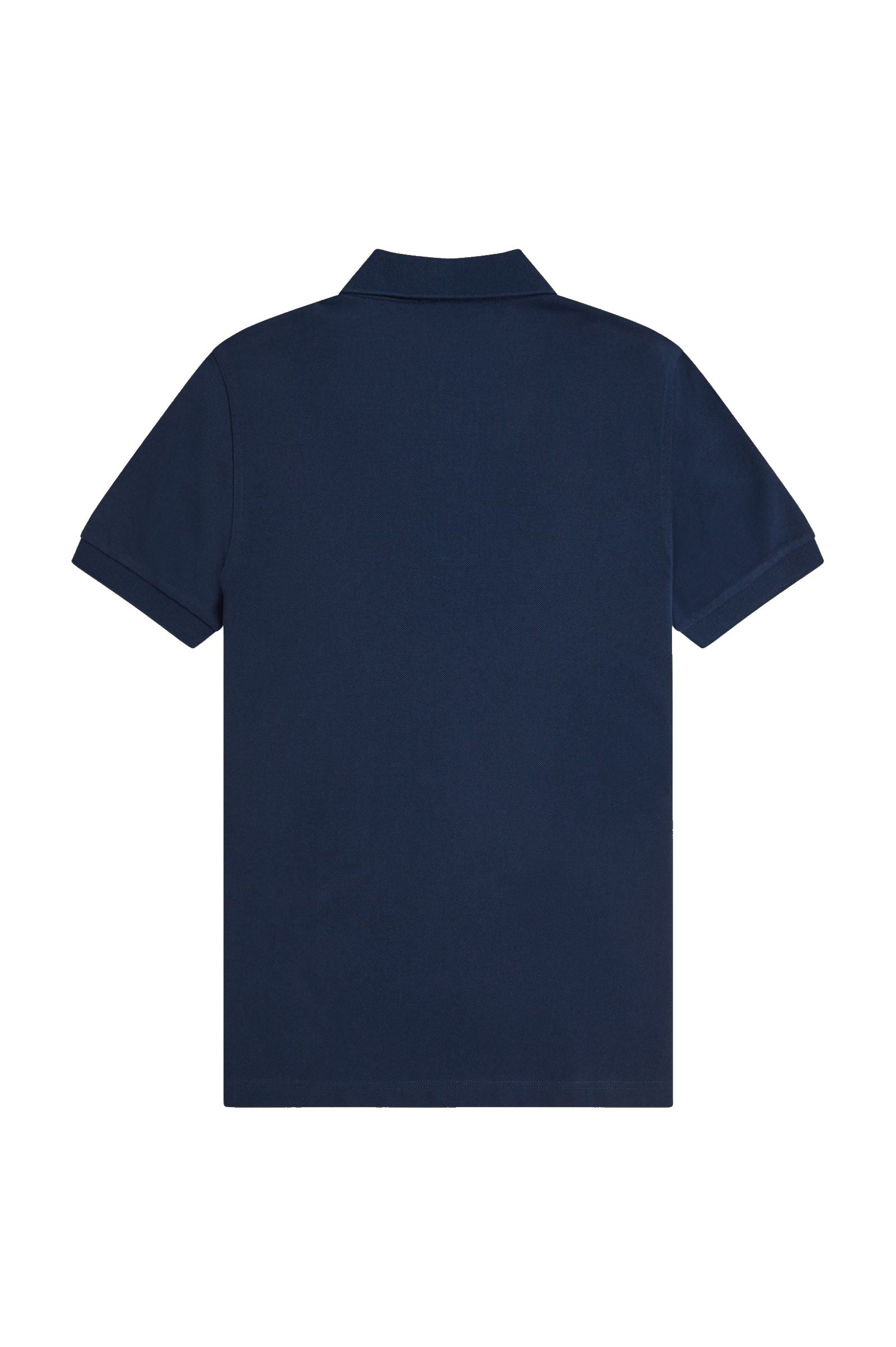 Fred Perry Slim Fit Plain Polo Tennis Blue / Flamingo Tan