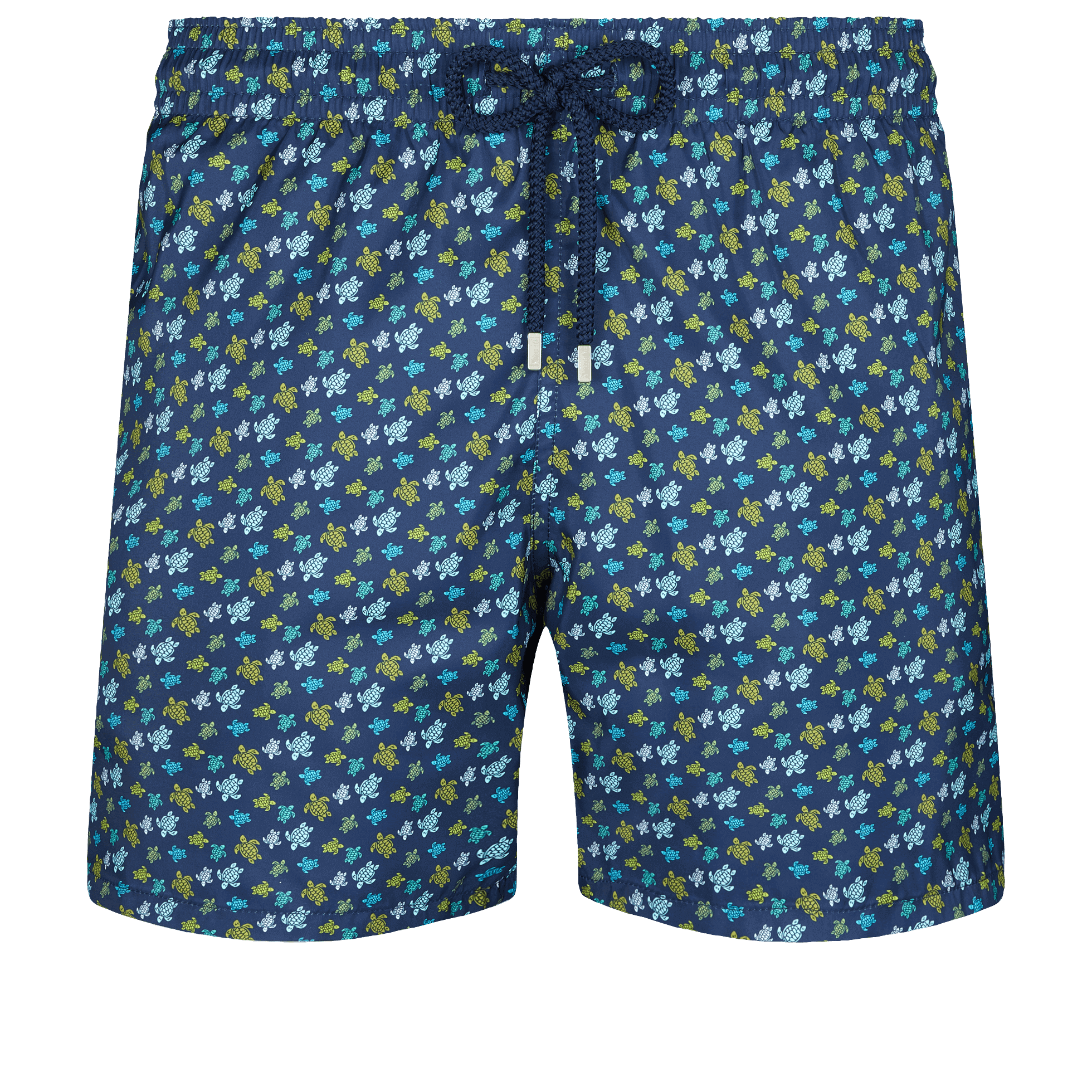 Vilebrequin Mahina Ultra-light and Packable Swimwear Micro Rainbow Turtles Navy