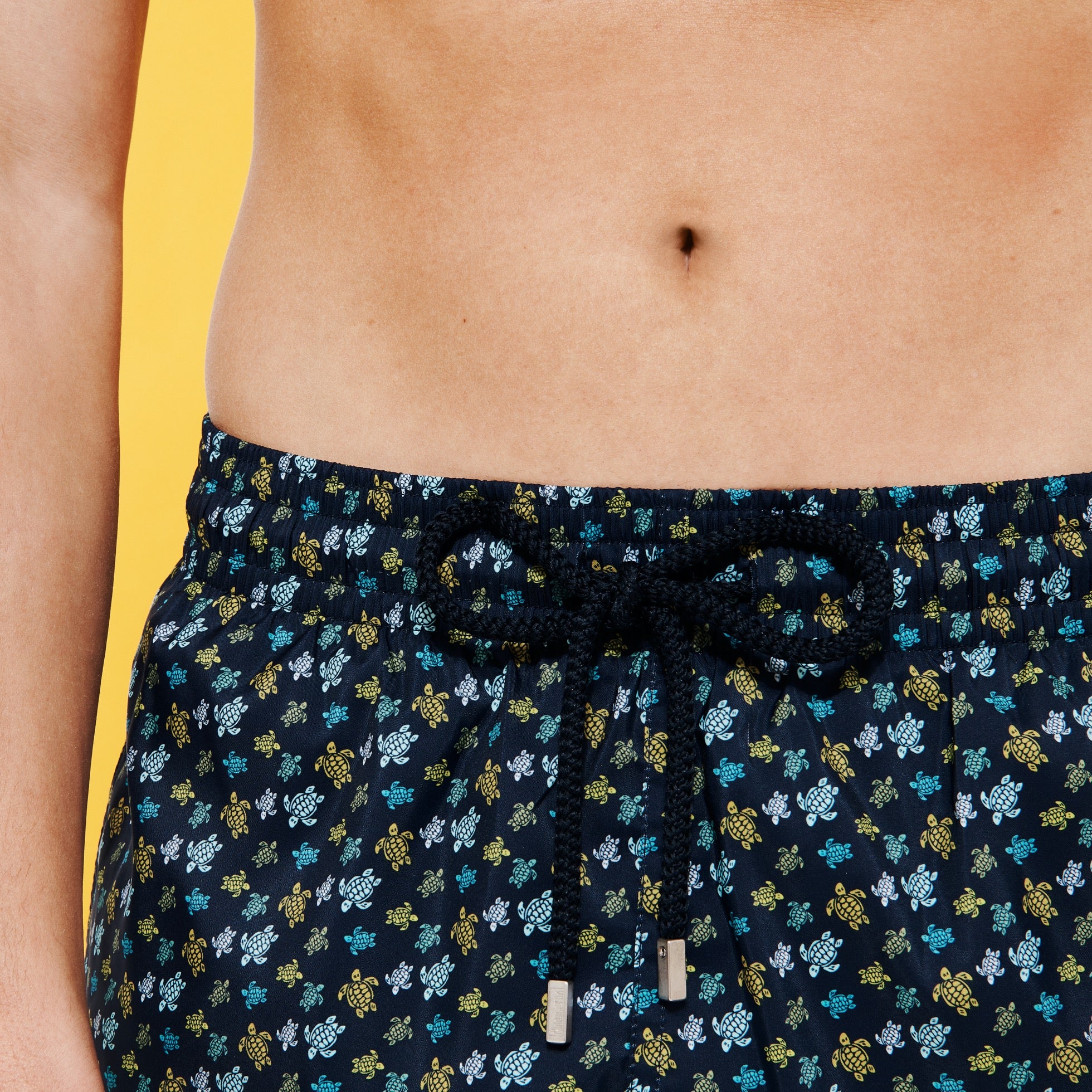 Vilebrequin Mahina Ultra-light and Packable Swimwear Micro Rainbow Turtles Navy