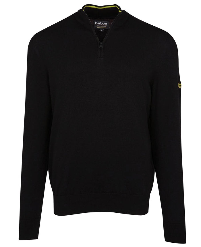 Barbour International Cotton Half Zip Black