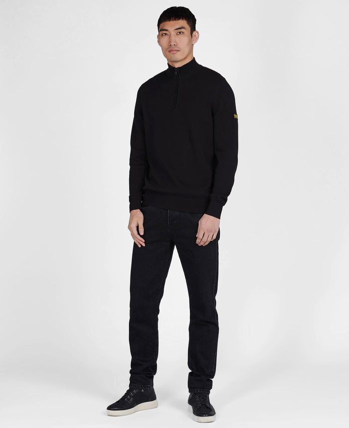 Barbour International Cotton Half Zip Black