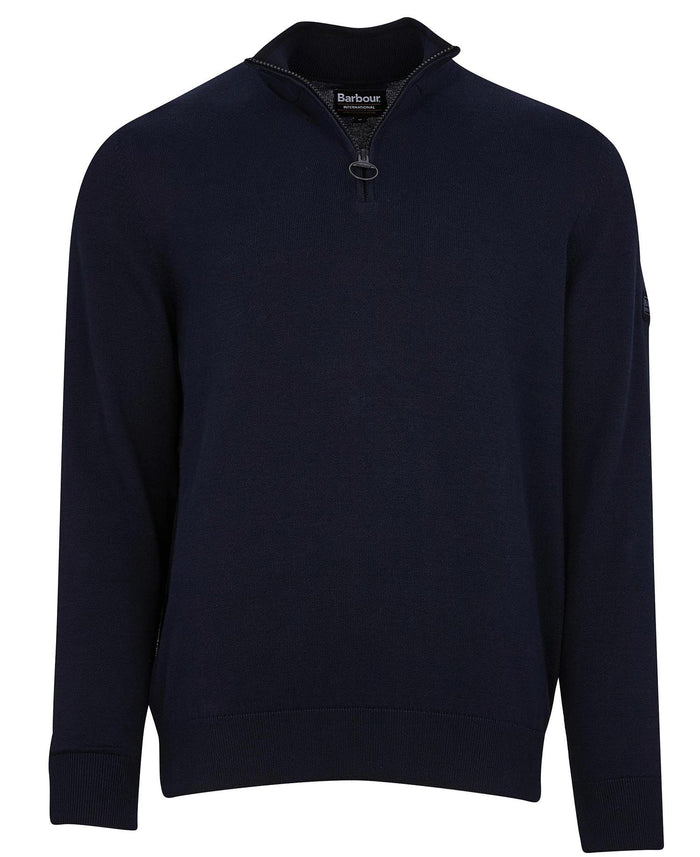 Barbour International Cotton Half Zip Navy
