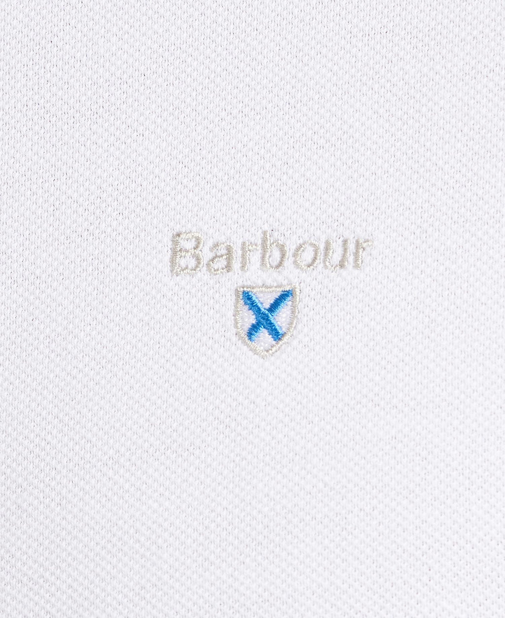 Barbour Tartan Pique Polo Shirt White Dress