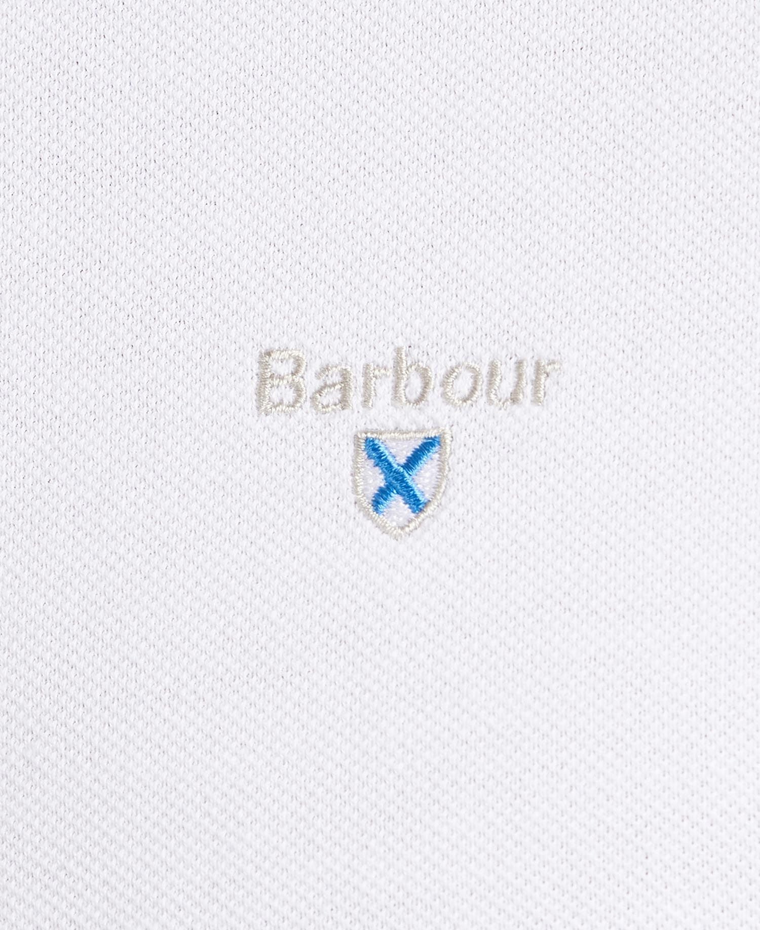 Barbour Tartan Pique Polo Shirt White Dress