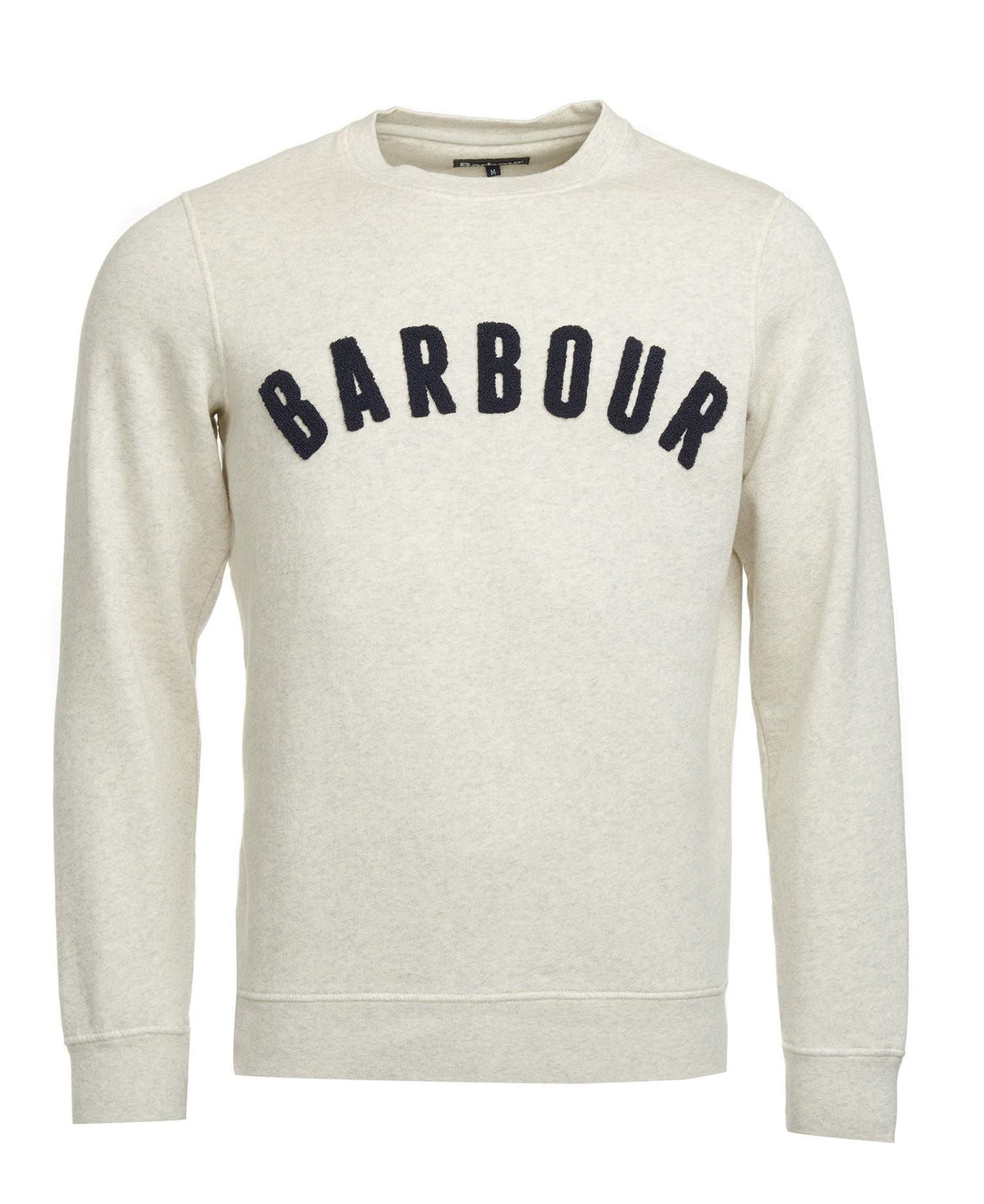 Barbour Prep Logo Crew Sweatshirt Ecru Marl