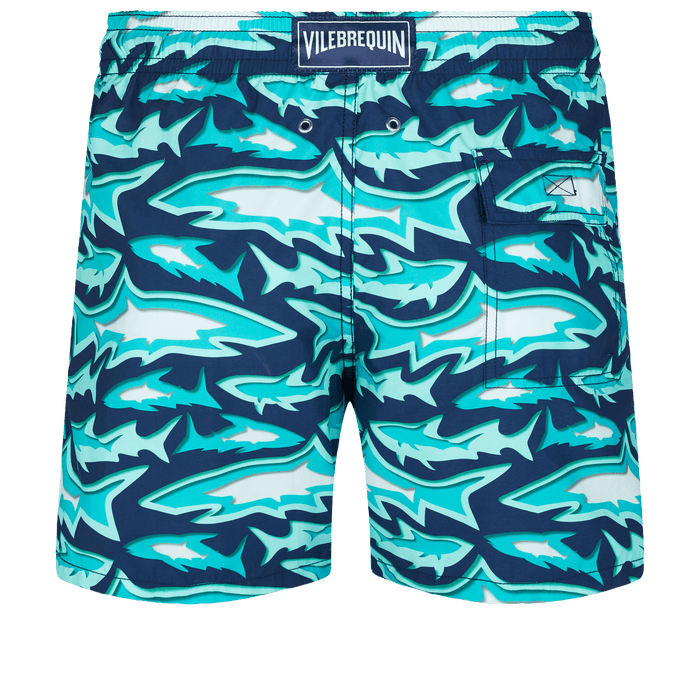 Vilebrequin Moorea Swim Shorts Requins 3D Navy