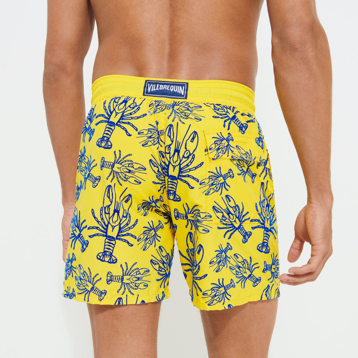 Vilebrequin Moorea Swim Shorts Lobster Flocked Mimosa