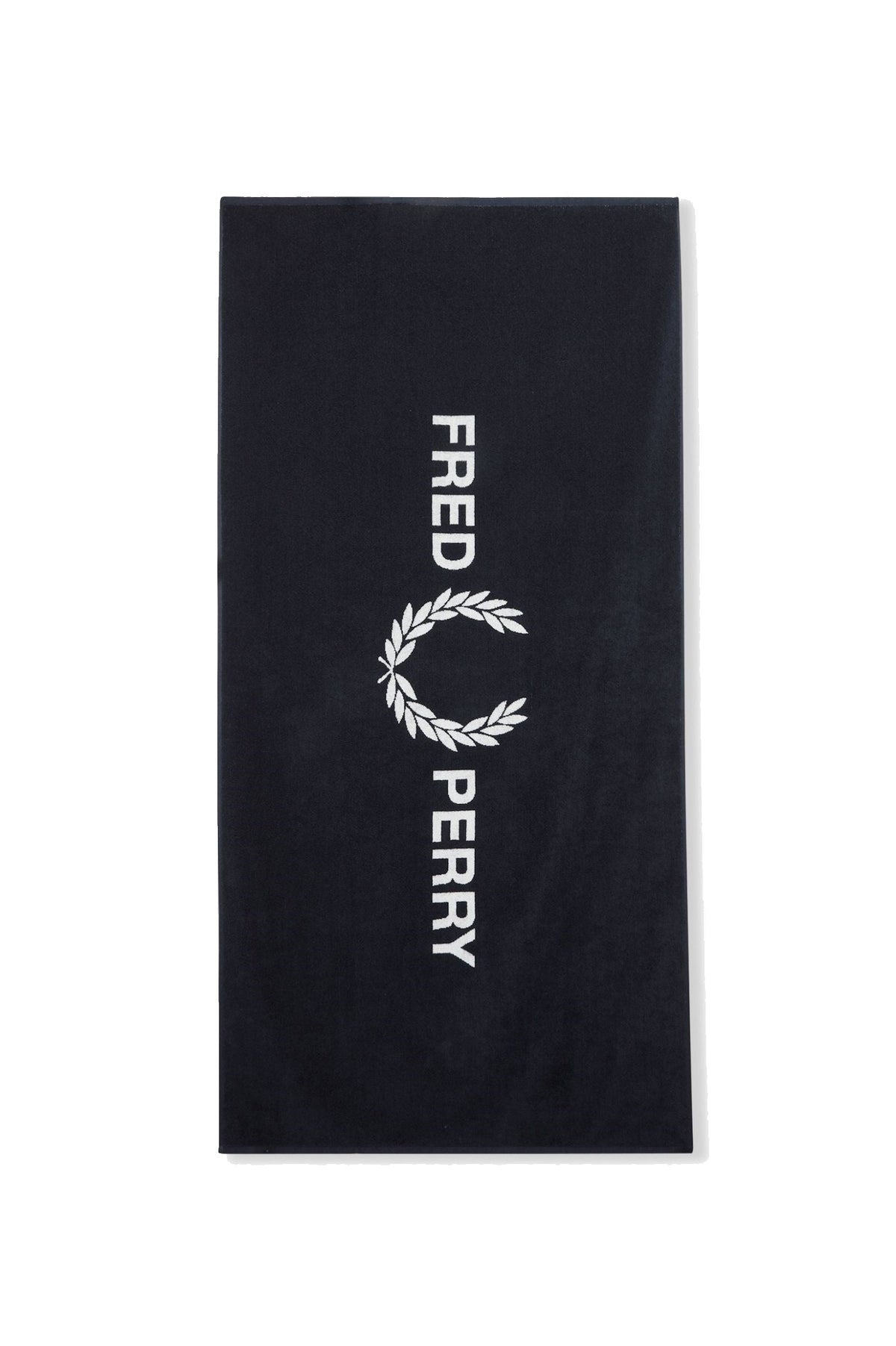 Fred Perry Cotton Beach Towel Navy / Snow White